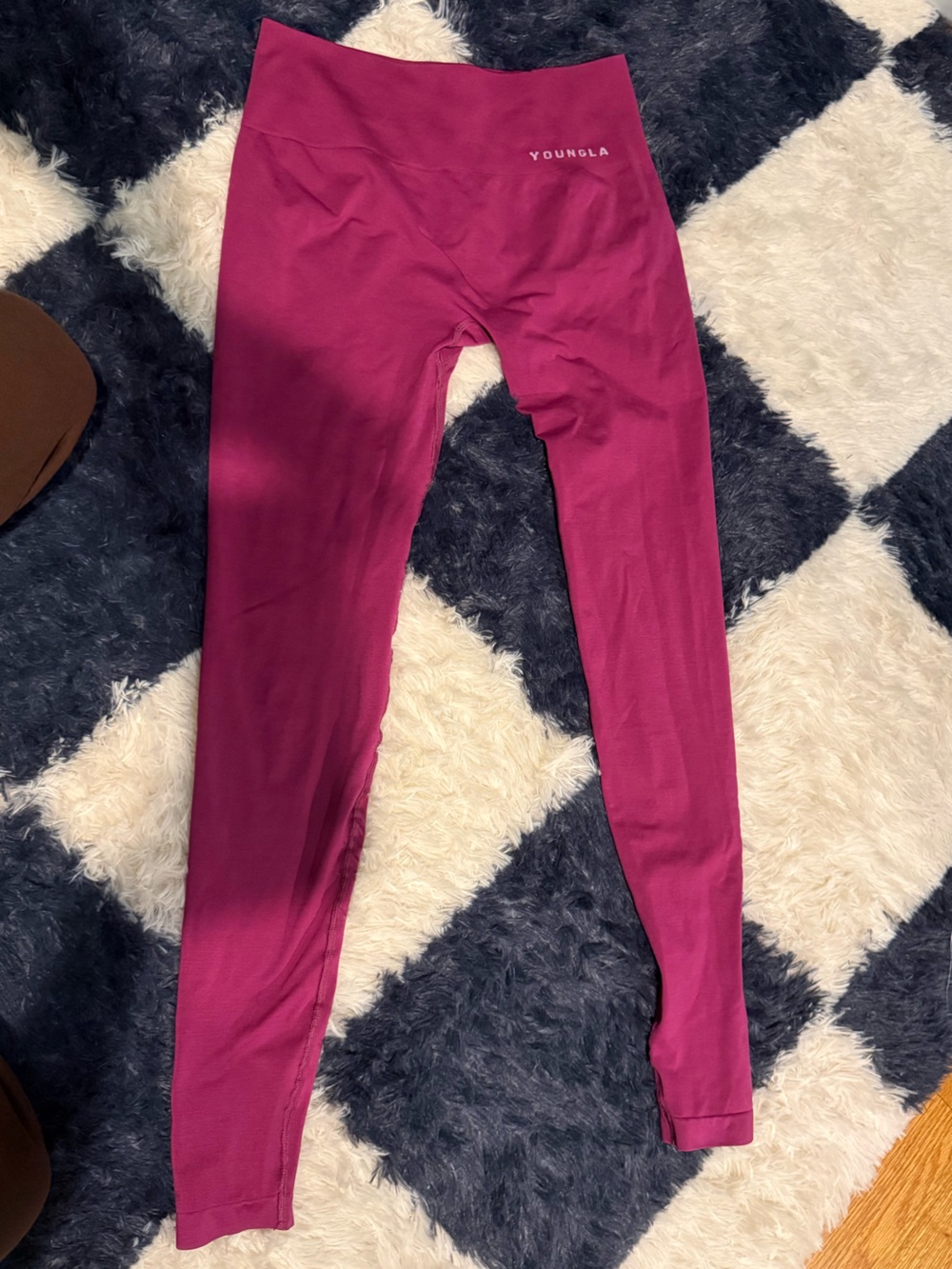 YoungLA Girls Magenta Stretch Leggings